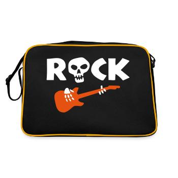 rock_skeleton_2c - Retro Bag - black/gold - Back