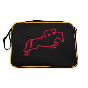 jump obstacle horse riding trace2 - Retro Bag - black/gold - Back