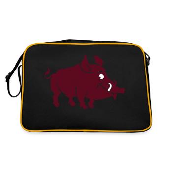 Wildsau - Retro Tasche - Schwarz/Gold - Hinten