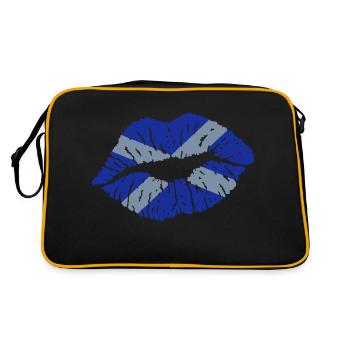 Kussmund (Schottland) - Retro Tasche - Schwarz/Gold - Hinten