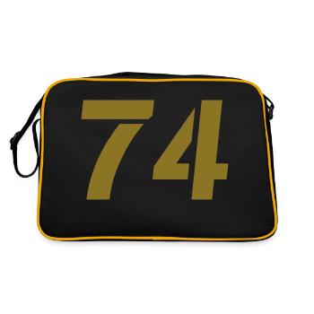 74 - Retro Tasche - Schwarz/Gold - Hinten