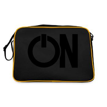 switch on switch mode press symbol sign - Retro Bag - black/gold - Back
