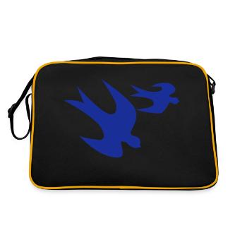 oiseau bleu - Sac Retro - noir/or - Dos
