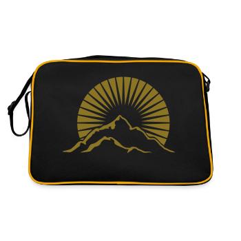 Beautiful mountains Alpine Sun - Retro Bag - black/gold - Back