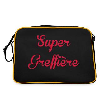 Greffier / Greffière / Loi / Tribunal / Justice - Sac Retro - noir/or - Dos
