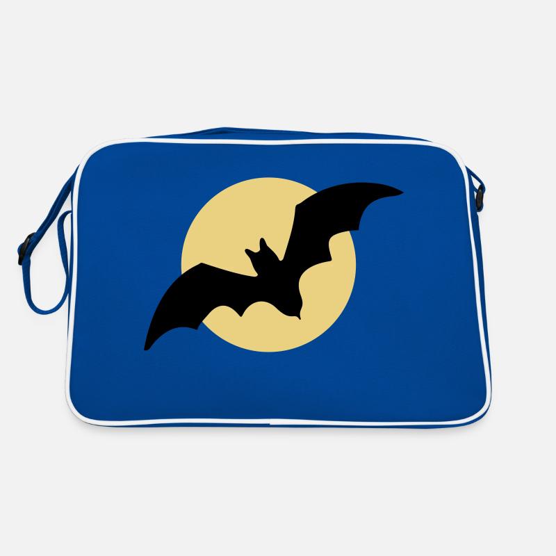 Flying bat moon Retro Bag
