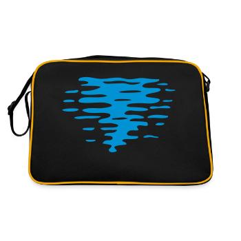Ondes de réflexion de l’eau - Sac Retro - noir/or - Dos
