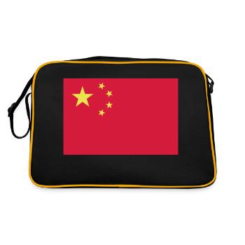 Drapeau Chine / China flag - Sac Retro - noir/or - Dos