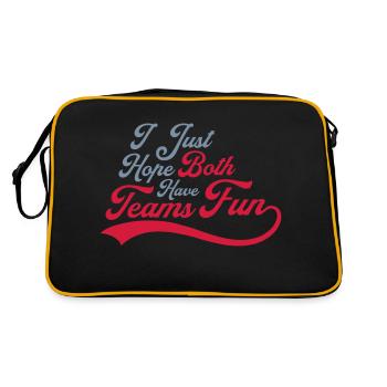 Both Teams Have Fun - Retro Tasche - Schwarz/Gold - Hinten