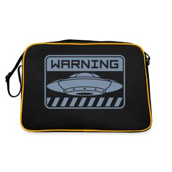 Shield Warning Soucoupe d’OVNI - Sac Retro - noir/or - Dos