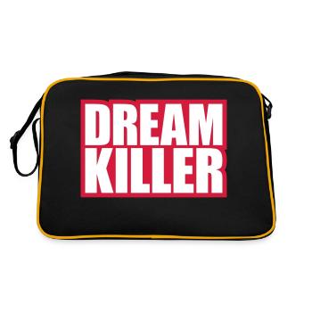 dream killer pessimists quote - Retro Bag - black/gold - Back
