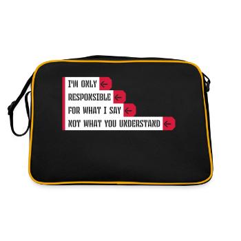 ce que je dis citation - Sac Retro - noir/or - Dos