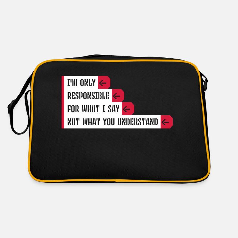 ce que je dis citation - Sac Retro - noir/or