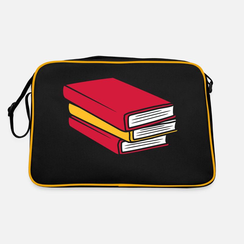 Design gestapelte Bücher Comic Retro Tasche