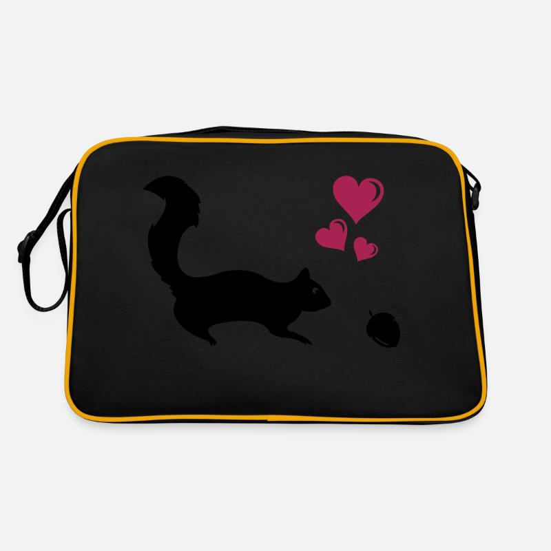 Eichhörnchen Love Retro Tasche