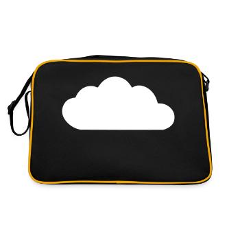 Weather Cloud Clouds Rain Sky Vector 7 - Retro Bag - black/gold - Back
