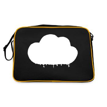 Weather Cloud Clouds Rain Sky Vector 14 - Retro Bag - black/gold - Back