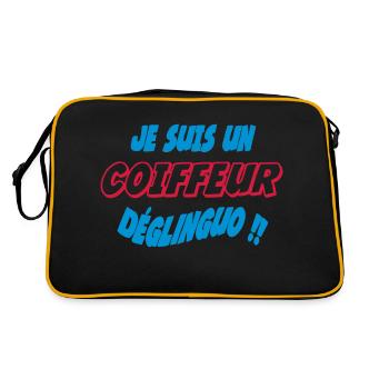 JE SUIS UN COIFFEUR déglinguo !!! - Sac Retro - noir/or - Dos