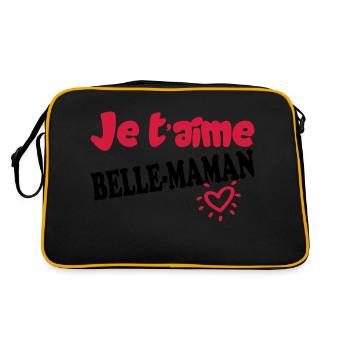 I love you BEAUTIFUL MOM - Retro Bag - black/gold - Back