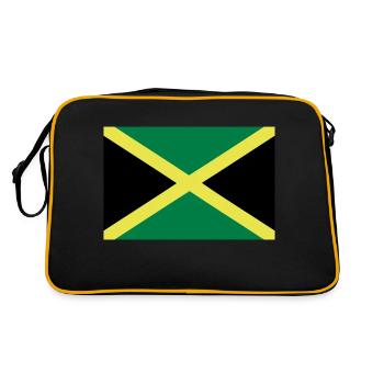Jamaika - Retro Tasche - Schwarz/Gold - Hinten