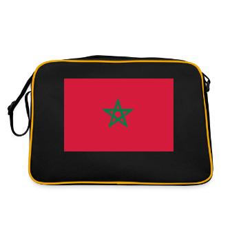 Drapeau du Maroc - Sac Retro - noir/or - Dos
