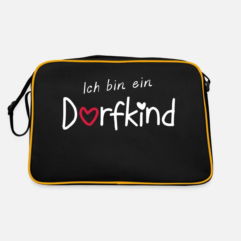 Ich bin ein Dorfkind Retro Tasche