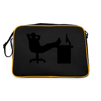 Boss relax - Retro Tasche - Schwarz/Gold - Hinten