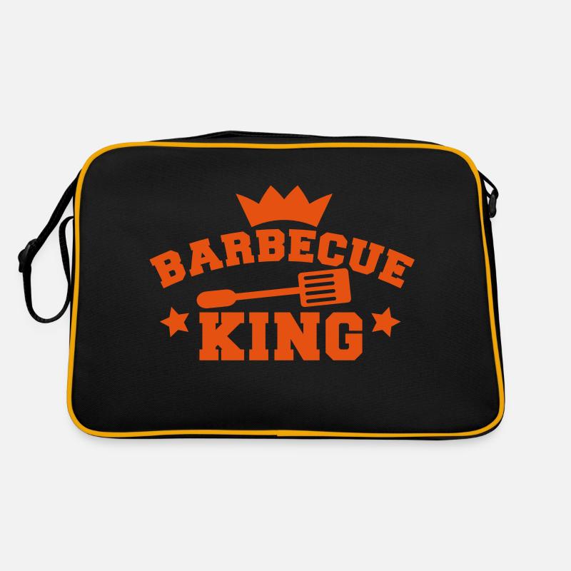barbecue steak, roi avec une couronne Sac Retro