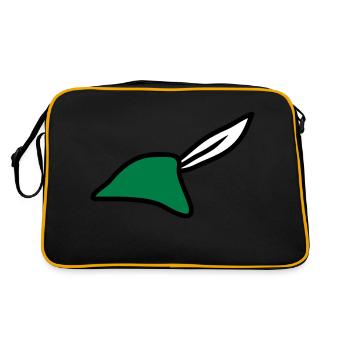 Robin Hood Hat - Retro Tasche - Schwarz/Gold - Hinten