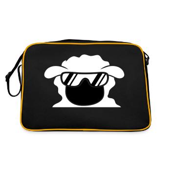 Cool Sheep - Retro Tasche - Schwarz/Gold - Hinten