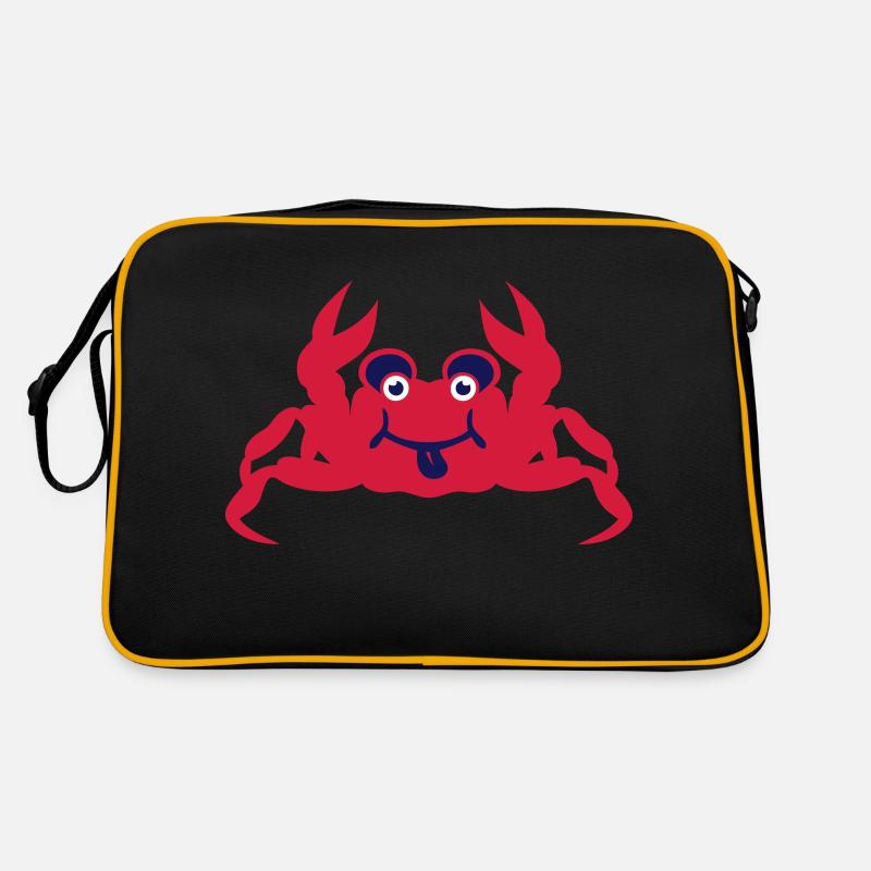crab drawing funny animals 511 Retro Bag