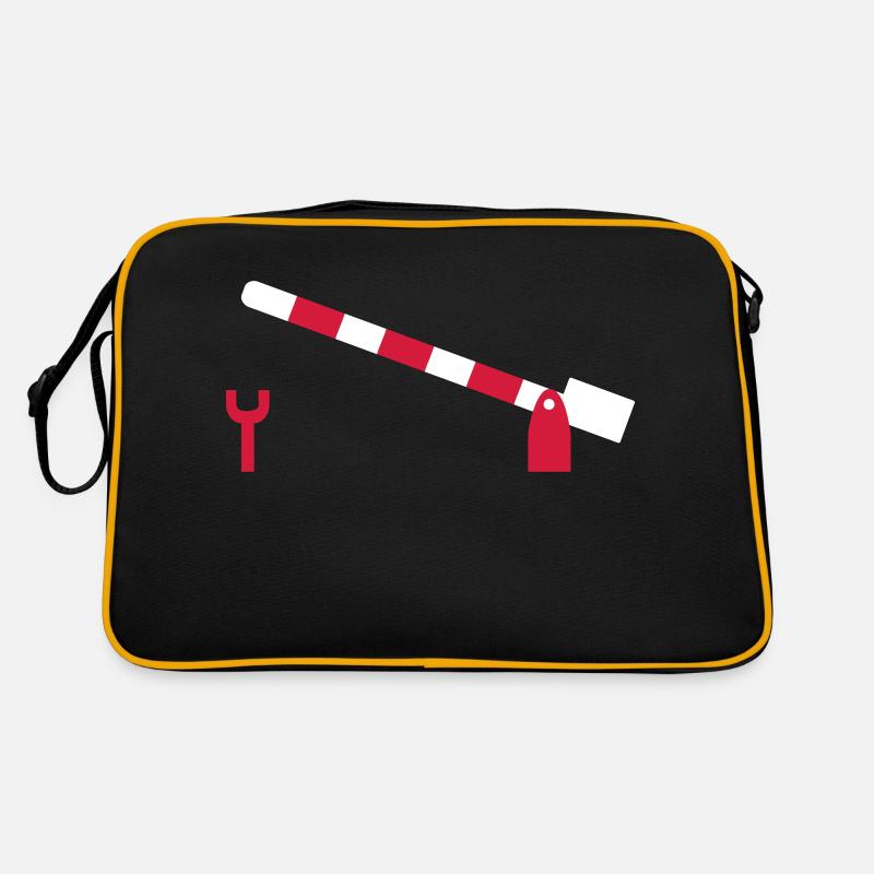 Schranke - Retro Tasche - Schwarz/Gold