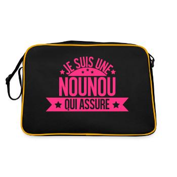 je suis une nounou qui assure - Sac Retro - noir/or - Dos