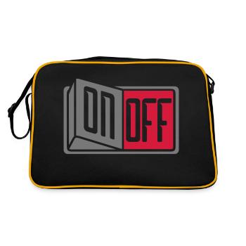 button off on switch button turn off - Retro Bag - black/gold - Back