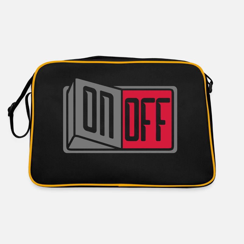 button off on switch button turn off Retro Bag
