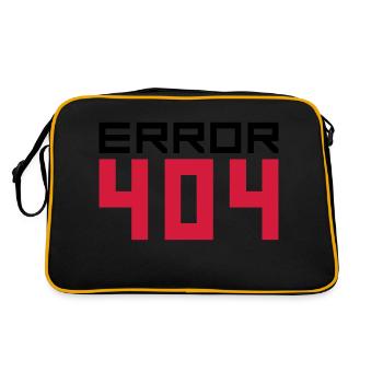 404 error fehlermeldung falsch kein internet laden - Retro Tasche - Schwarz/Gold - Hinten