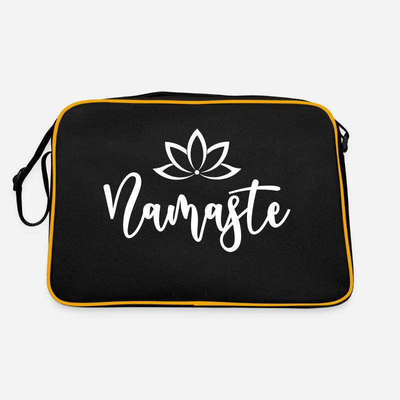Namaste - Retro Tasche - Schwarz/Gold