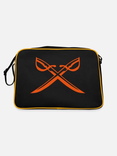 epee sabre croise 24062 - Sac Retro - noir/or - Dos