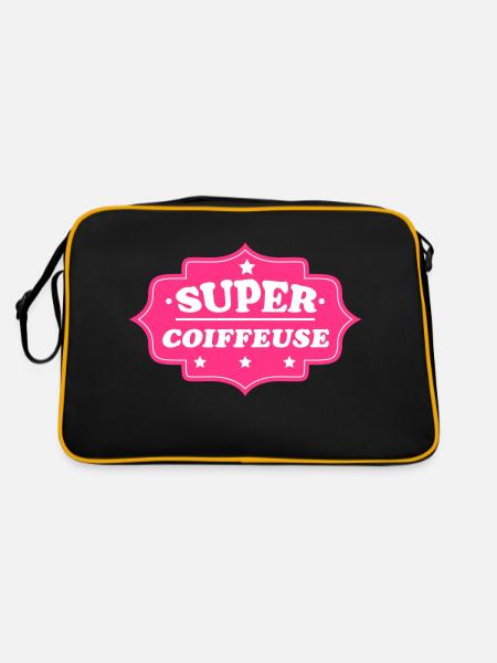 Super coiffeuse - Retro Tasche - Schwarz/Gold - Hinten