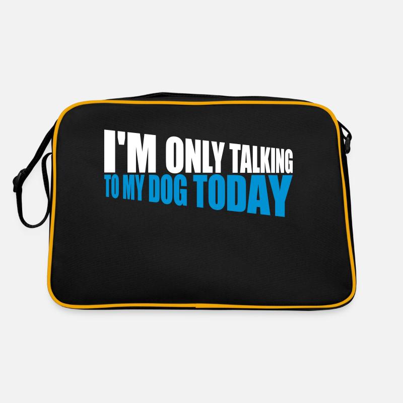 only talking to dog Retro Bag