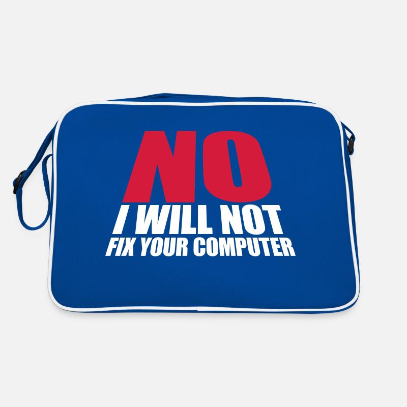 not fix your computer Retro Tasche