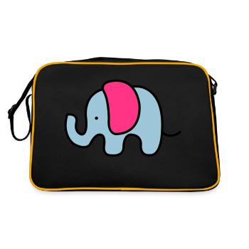 Bébé éléphant - Sac Retro - noir/or - Dos
