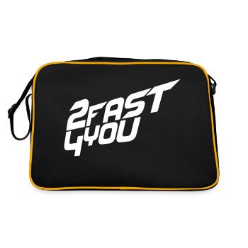 2 Fast 4 You Saying Too Turbo For You Too Fast - Retro Bag - black/gold - Back
