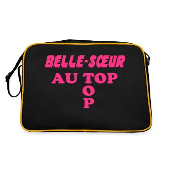Sister-in-law at the top - Retro Bag - black/gold - Back