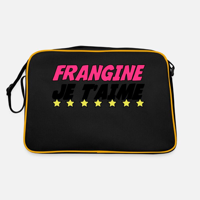 SCHWESTER, ICH LIEBE DICH - Retro Tasche - Schwarz/Gold