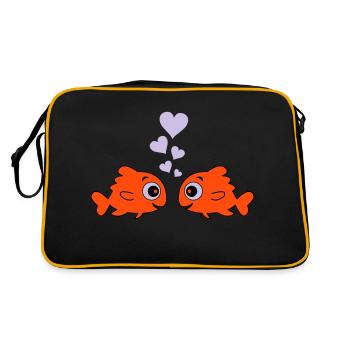 Comic Pisces in Love - Retro Bag - black/gold - Back