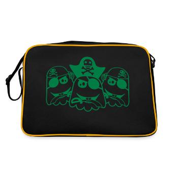 3 Pirate Fantômes Fantômes Drôle Mal Halloween - Sac Retro - noir/or - Dos