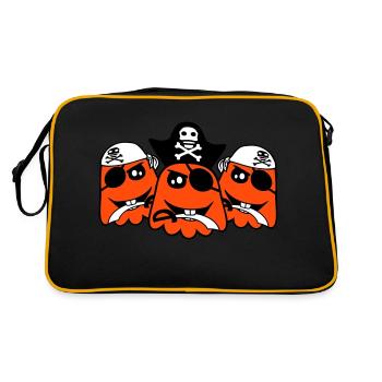 3 Pirate Fantômes Fantômes Drôle Mal Halloween - Sac Retro - noir/or - Dos