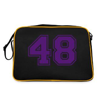 48 - Retro Tasche - Schwarz/Gold - Hinten
