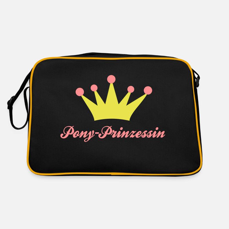 Pony - Retro Tasche - Schwarz/Gold